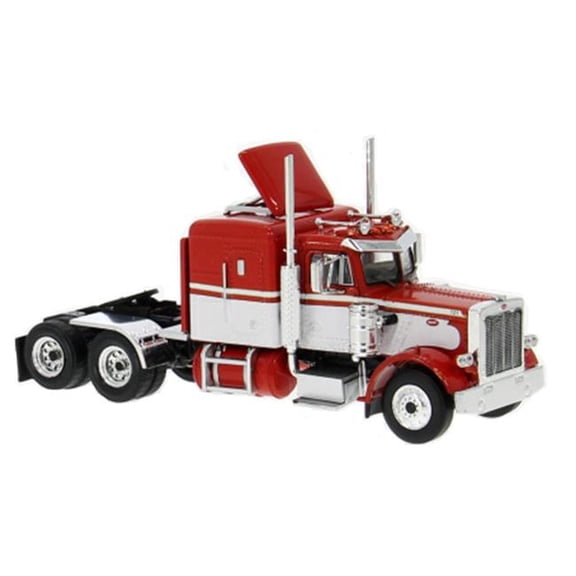IXO Models IXO64TR010A 1-64 Scale 1973 Peterbilt 359 Sleeper Cab Model Truck, Red & White