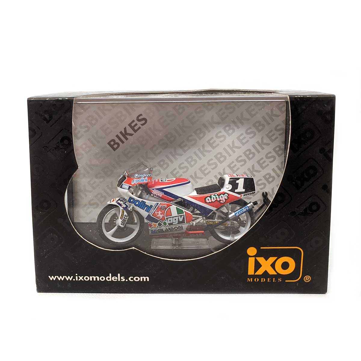 Modèle Réduit Moto GP Honda RS 125 1991 Loris Capirossi - Échelle 1/24 - IXO - Occasion Comme Neuf