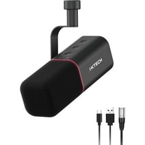 IXTECH Cardioid Dynamic Microphone with Mic Cover, Vocal USB XLR Microphone for Podcasting, Streaming, Recording, Gaming and Voice-Over (Black)
