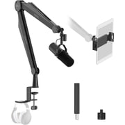 IXTECH Mic Boom Arm Microphone Arm for Blue Yeti Shure Sm7b Hyperx QuadCast Rode At2020 and Fifine Upgraded Mic Stand with Tablet and Headphone Holder for Gaming Podcasting and Streaming CAPTAIN PRO