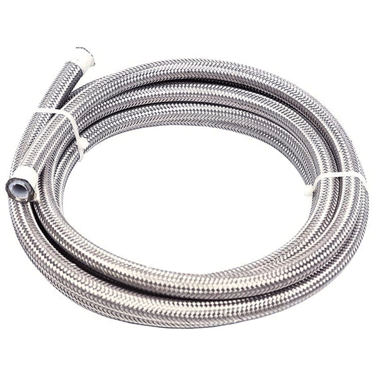 IXTIX 1m 6AN Fuel Line Hose AN6 5/16 Stainless Steel Braided Fuel Hose  Durable CPE Oil Gas Cooler Hose 5/16“Universal CPE Tube Oil Fuel Gas Hose  Transmission Cooler Lines Hose 