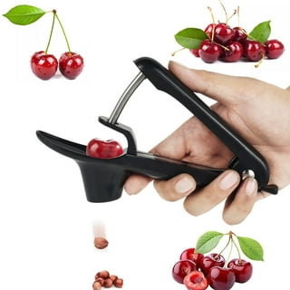 Leifheit Cherry Stoner with Pit Catcher Container, Ergonomic Handle and  Rubber Feet