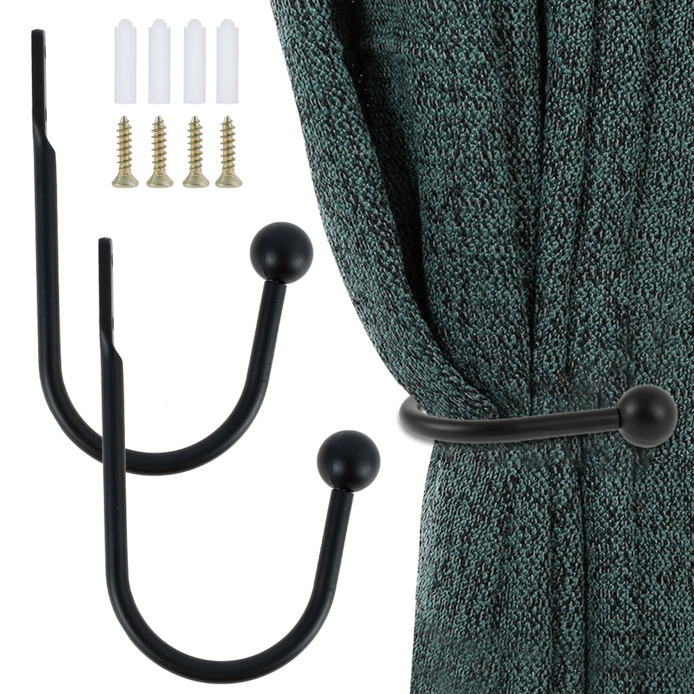 IXTIX Curtain Tie Backs Hooks Metal Curtain Holdbacks Decorative Window Drapery Tiebacks U