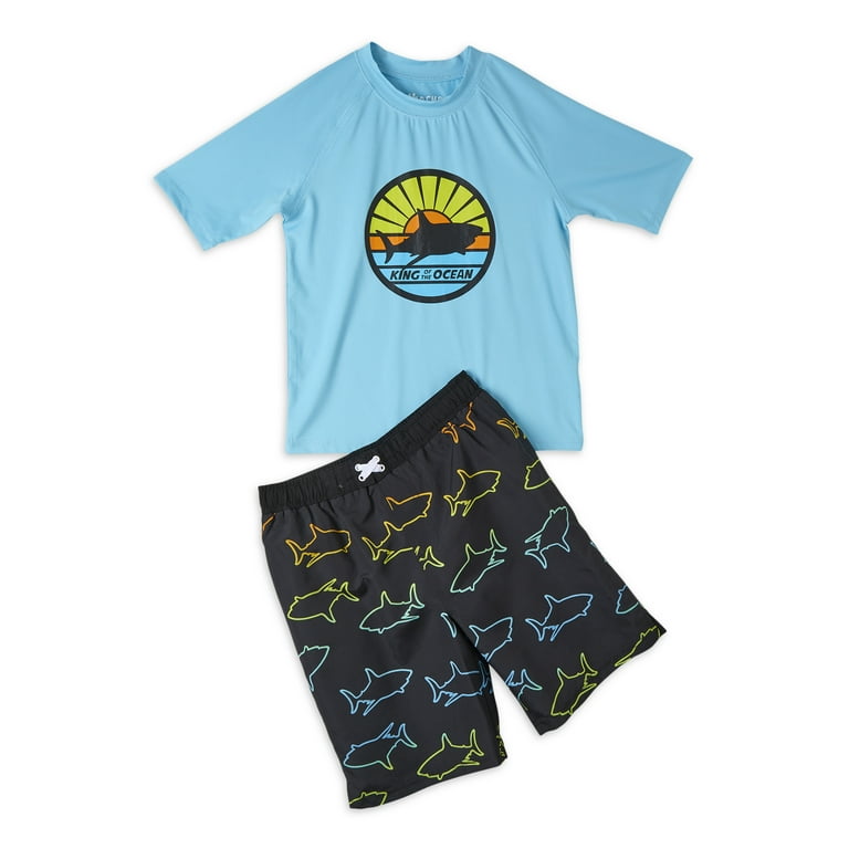 Baby boy shark store swim trunks