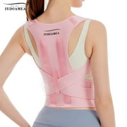 IYDoaMea Back Brace Posture Corrector Upper and Lower Back Support Belt, Pink