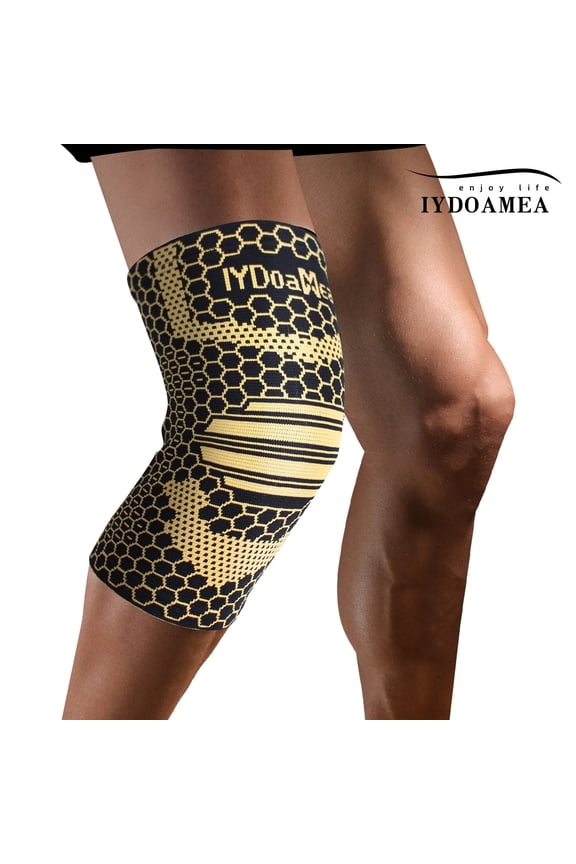 1 PC Copper Plus Size Knee Braces Men and Women - Knee Compression Sleeves with Copper Ions Infused Fiber for Running, Hiking, Working, Arthritis, ACL, Meniscus Tear, Joint Relieve Fatigue.