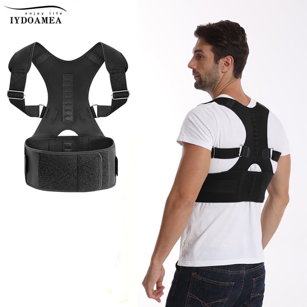 IYDoaMea Plus Size Back Brace Posture Corrector for Men and Women Magnetic Lumbar Back Support Belt Back Relieve Fatigue Improve Thoracic Kyphosis For Lower And Upper Back Walmart