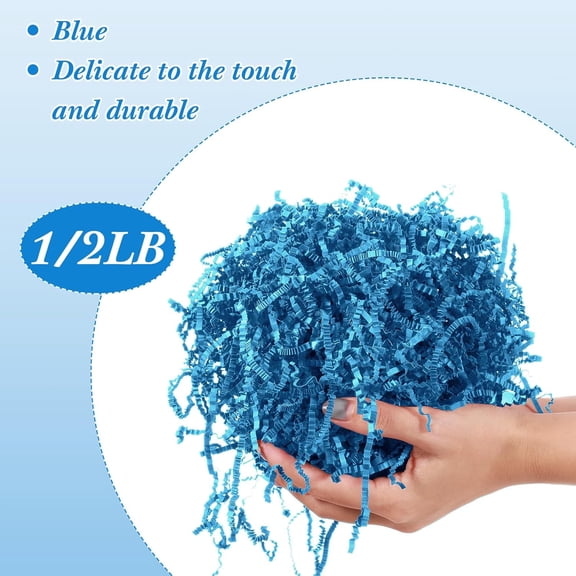 IYFFDFE-0.5LB Crinkle Cut Paper Shred Filler Shredded Paper for Gift Baskets Shredded Crinkle Paper Confetti Easter Grass Tissue Paper for Wedding Birthday Wrapping Boxes Bags