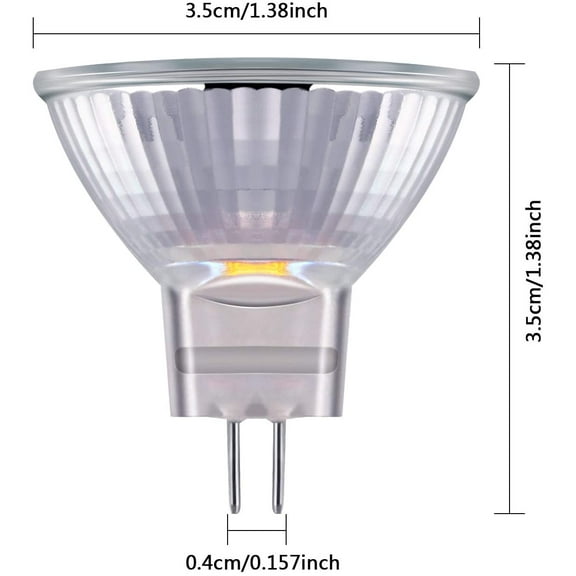 IYFFDFE-10 Pieces Halogen Light Bulbs Mr11 12v FTD Halogen Spotlight Bulbs, Gu4 Bi-pin Base, Glass Cover, Warm White 2700k Dimmable Precision Reflector Fiber Optic Light(10.00)