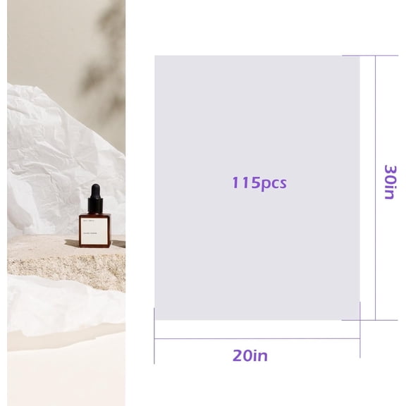 IYFFDFE-115 Sheets Large 20 x 30 Inch White Tissue Paper for Gift Bags, Archival Bulk for Textiles, Clothing Storage