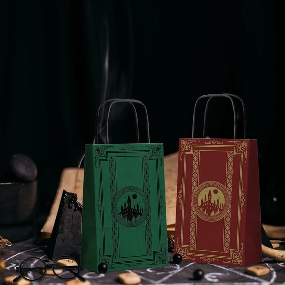 IYFFDFE-16 Pcs Magical Wizard Party Decorations Wizard School Paper Gift Bags with Handles Plastic Glasses Magical Party Favors for Back to School Birthday Decorations