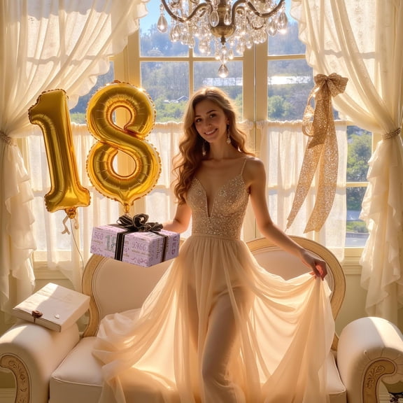 IYFFDFE-18th Girls Birthday Wrapping Paper, Sparkling Pink & Gold Design, You Have Been Loved For 18 Years, Bow, Hearts, 18 Years Old, for Girls' Birthday Party Gifts, 17 Inches x 16.4 Feet