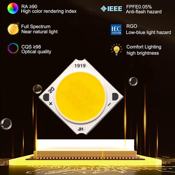 IYFFDFE-1Pcs 30W Warm White High Power LED Chip, Super Bright SMD COB LED Module Light Emitter Components for Spotlight & Floodlight Replacement(1050mA/DC 30-32V/Warm White 2600-2800K/CRI:90)