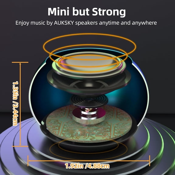 IYFFDFE-2Pack Portable Mini Speakers, Bluetooth Tiny Speaker,Rechargeable Wireless Micro Speaker for Phone/PC/Tablet, Built-in Microphone, Cute Mini Speakers with Strap to Carry, Blue