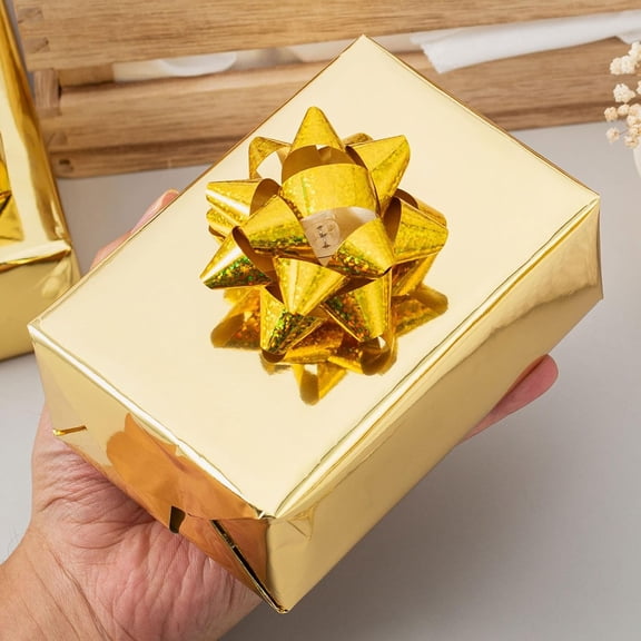 IYFFDFE-30 In X 32.8 Ft (81.7 sq.ft.) Gold Wrapping Paper Roll, Gift Wrap with Metallic Shine for Wedding, Birthday, Party, Holiday, Congrats, Mothers Day