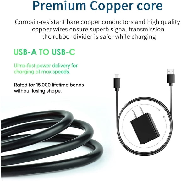 IYFFDFE-5V USB TYPE C Wall Fast Charger for UE Ultimate Ears MEGABOOM 4, Ultimate Ears WONDERBOOM 4, Boom 4, EVERBOOM,MINIROLL Ultra, EPICBOOM, WONDERBOOM Play Bluetooth Speakers Charging Cable Adapt