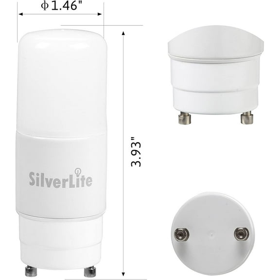 IYFFDFE-5w(13w CFL Equivalent) LED Stick PL Bulb GU24 Base, 500LM, Warm White(3000k), 120-277 Voltage, UL Listed, 2 Pack