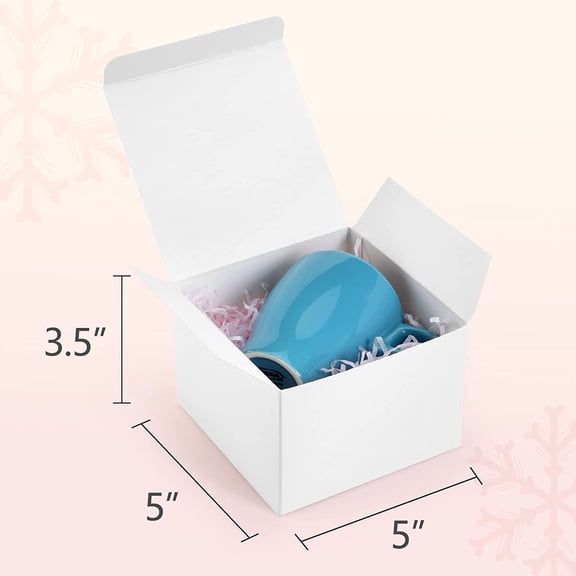 IYFFDFE-5x5x3.5 White Gift Boxes, 20 PCS Gift Boxes with Lids for Presents, Small Bridesmaid Box for Gifts, Wedding, Crafting, Recyclable, Easy Assemble Cardboard Boxes