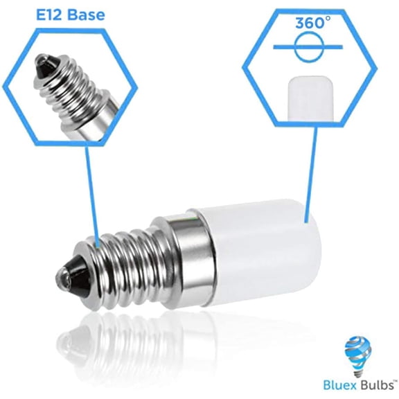 IYFFDFE-6 Pack BlueX LED c7 s6 1.5w Night Light Bulbs, Day White 5000K 15 Watt Equivalent, Mini LED Bulb Candelabra E12 Base LED for Bedroom Porch Use Salt Light BulbLamp