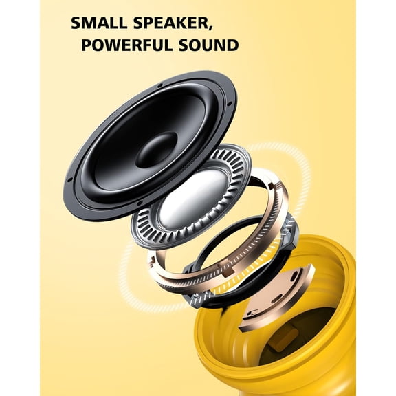 IYFFDFE-A117 Mini Portable Wireless Bluetooth Speaker with Magnetic Base, Powerful Sound, Easy to Attach to Metal Surface, [Compatible with Magsafe, iPhone 15, 14, 13, 12 Pro/Max]