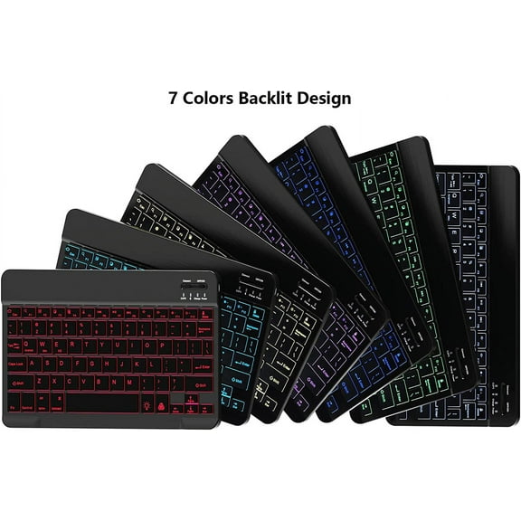 IYFFDFE-Backlit Bluetooth Keyboard and Mouse Combo for iPad Air Pro Mini Tablet iPhone Android Samsung Smartphone Cell Phone Rechargeable Ultra Slim Compact Wireless Keyboard Mouse iPadOS 13 & Above