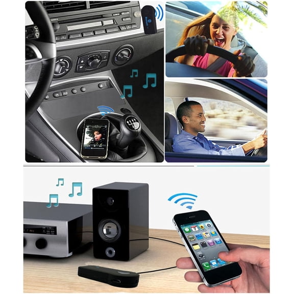 IYFFDFE-Bluetooth Aux Receiver for Car, Wirelesss 3.5mm AUX Bluetooth Car Adapter with Fast for Home Stereo Headphones Speakers, Wirelesss 3.5mm Jack Aux Adapter (1pcs)