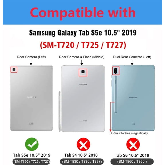 IYFFDFE-Case for Samsung Galaxy Tab S5e 10.5 inch 2019 (Model: SM-T720/T725/T727) - Slim PU Leather Folio Smart Cover with Auto Wake/Sleep, Running Horse