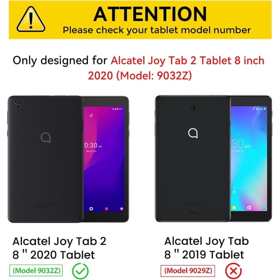 IYFFDFE-Case for Alcatel Joy Tab 2 8 inch 2020 Release Model 9032Z, Light Weight Durable Shock Proof Convertible Handle Stand Tablet Case, Blue