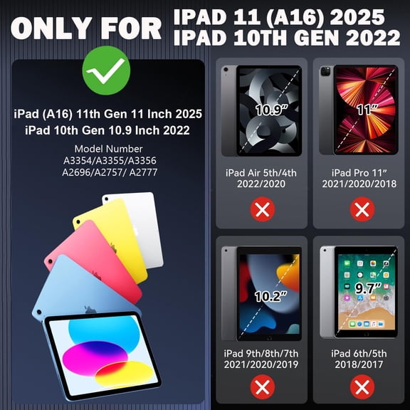 IYFFDFE-Case for iPad (A16) 11th Generation 11 Inch 2025/ iPad 10th Generation 10.9 Inch 2022, Slim PU Leather Cover, Adjustable Stand with Auto Wake/Sleep Case, Quote Bible Verse Psalm 46:5