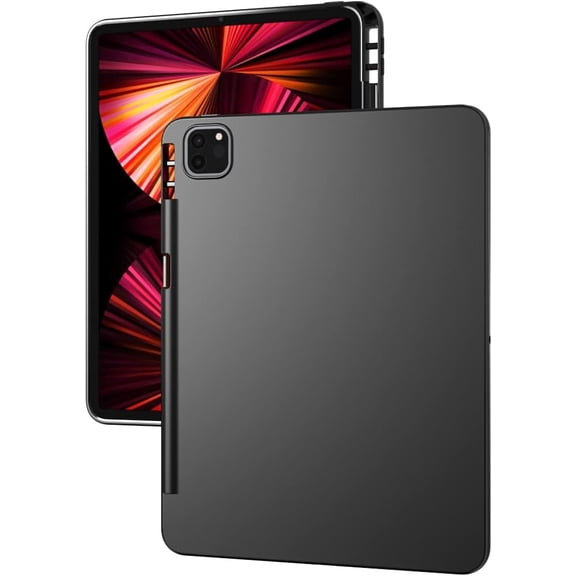 IYFFDFE-Case for iPad Pro 11" 2022&2021, Slim Design Matte TPU Rubber Soft Skin Silicone Protective Cover for iPad Pro 11-inch (3rd&4rd Gen) Tablet - Black