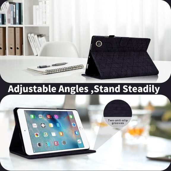 IYFFDFE-Case for iPad mini 5 2019/Mini 4 2015 (5th/4th Generation 7.9 inch), Multi-Angle Viewing PU Leather Folio Case with Magnetic Clasp for iPad mini 3/2/1, Auto Wake/Sleep Smart Tablet Cover, Bla