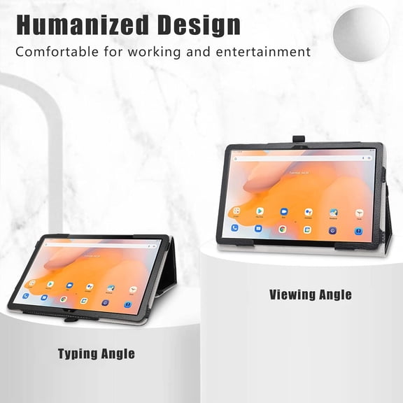 IYFFDFE-Compatible Blackview Tab 13 Case, PU Leather Slim Folding Stand Cover for 10.1" Tablet (Not Fit 10.1 Inch Tab 12), Black