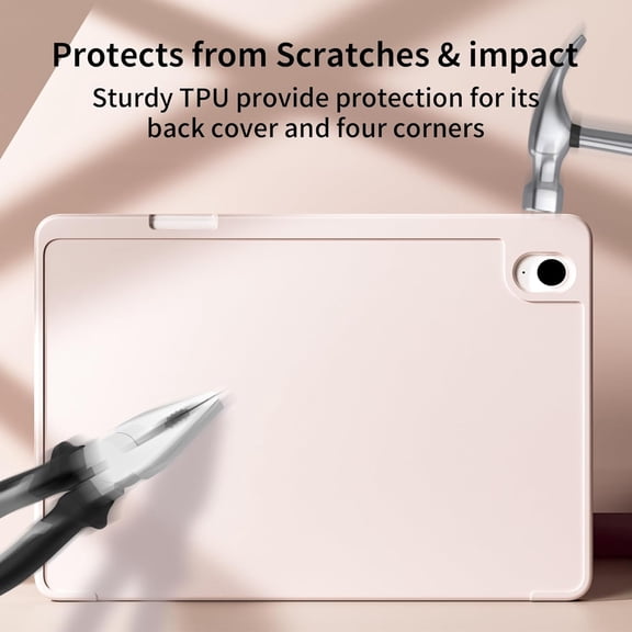 IYFFDFE-Compatible Tablet Case for Samsung Galaxy Tab S11 11 Inch (SM-X730/X736B), Slim Stand Soft TPU Back Protective Cover with S Pen Holder, Auto Wake/Sleep, Black (Pink)