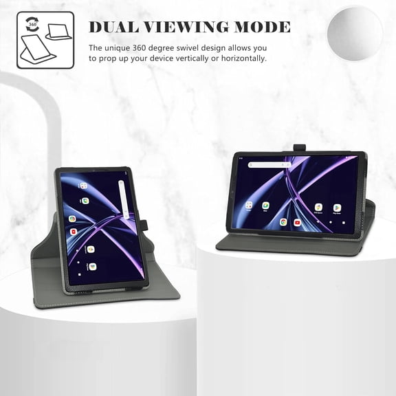 IYFFDFE-Compatible with Acer Iconia Tab A8 Case360 Degree Rotation Stand PU Cover for Acer Iconia Tab A8 8.7" TabletNot Fit Other Tablet,Black