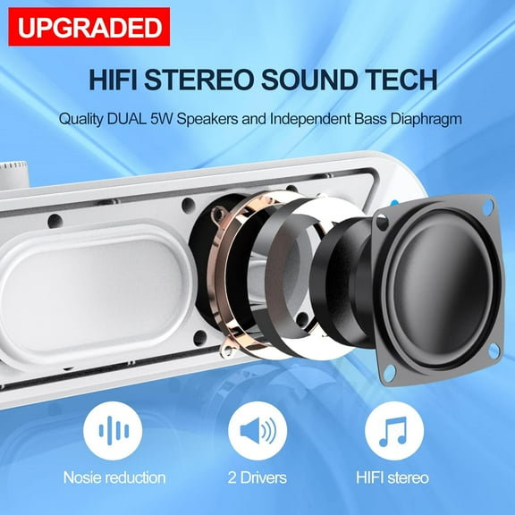 IYFFDFE-Computer Speakers,Wired USB-Powered Sound-bar with 10W Stereo Sound for PC Desktop,Plug-n-Play (A39PRO /White)
