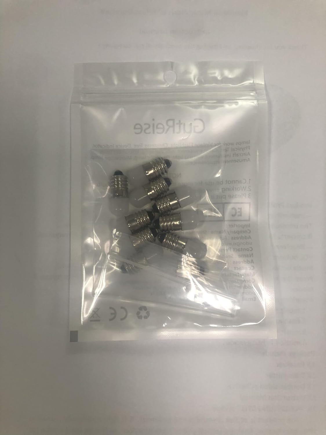 IYFFDFE-E10 LED Bulbs 24V Cold White,10pcs AC/DC E10 Miniature Screw ...