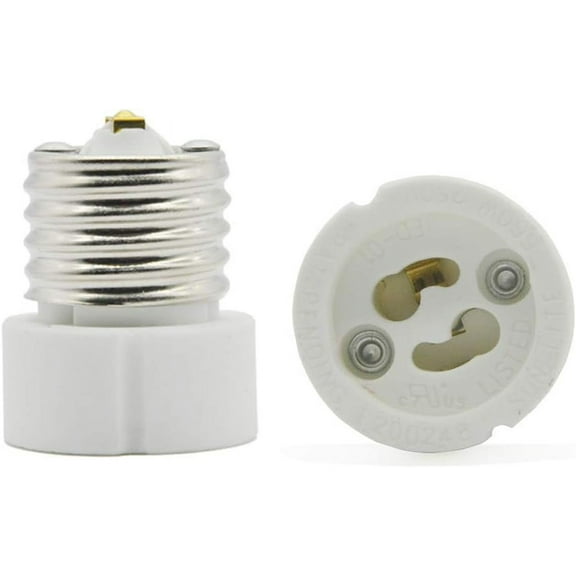 IYFFDFE-E26 E27 Edison Screw Socket to GU10 Bayonet Base Adapter,GU10 Ceramic Socket Converters for GU10 Halogen Bulb, GU10 LED Spot Light,UL Listed, 660W/250V