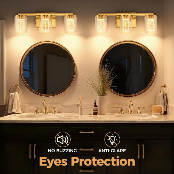 IYFFDFE-E26 LED Light Bulbs, 3000K Dimmable Bubble Light Bulbs Replacement, 40 Watt Equivalent Modern Acrylic Bulbs, Warm White, 5W Suitable for Vanity Lights Chandelier Wall Sconce, 1 Pack