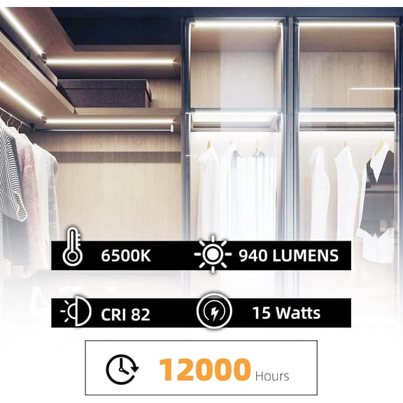 IYFFDFE-F15T8 18 Inch 15W T8 Fluorescent Replacement Tube Bulb Daylight 6500K Medium Bi-Pin G13 Base, 2 Count