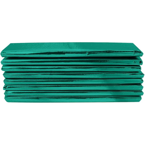 IYFFDFE-FOILMAN Foil Wrapper - Pack of 100 Candy Bar Wrappers with Thick Paper Backing - Folds and Wraps Well - Best for Wrapping 1.55Oz Candies/Chocolate Bars/Gifts - Size 6 x 7.5-inch (Peacock Blue