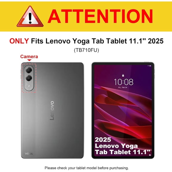 IYFFDFE-Fintie Case for Lenovo Yoga Tab 11 inch 2025 - Ultra-Thin Soft TPU Back Cover Protective Case, Black