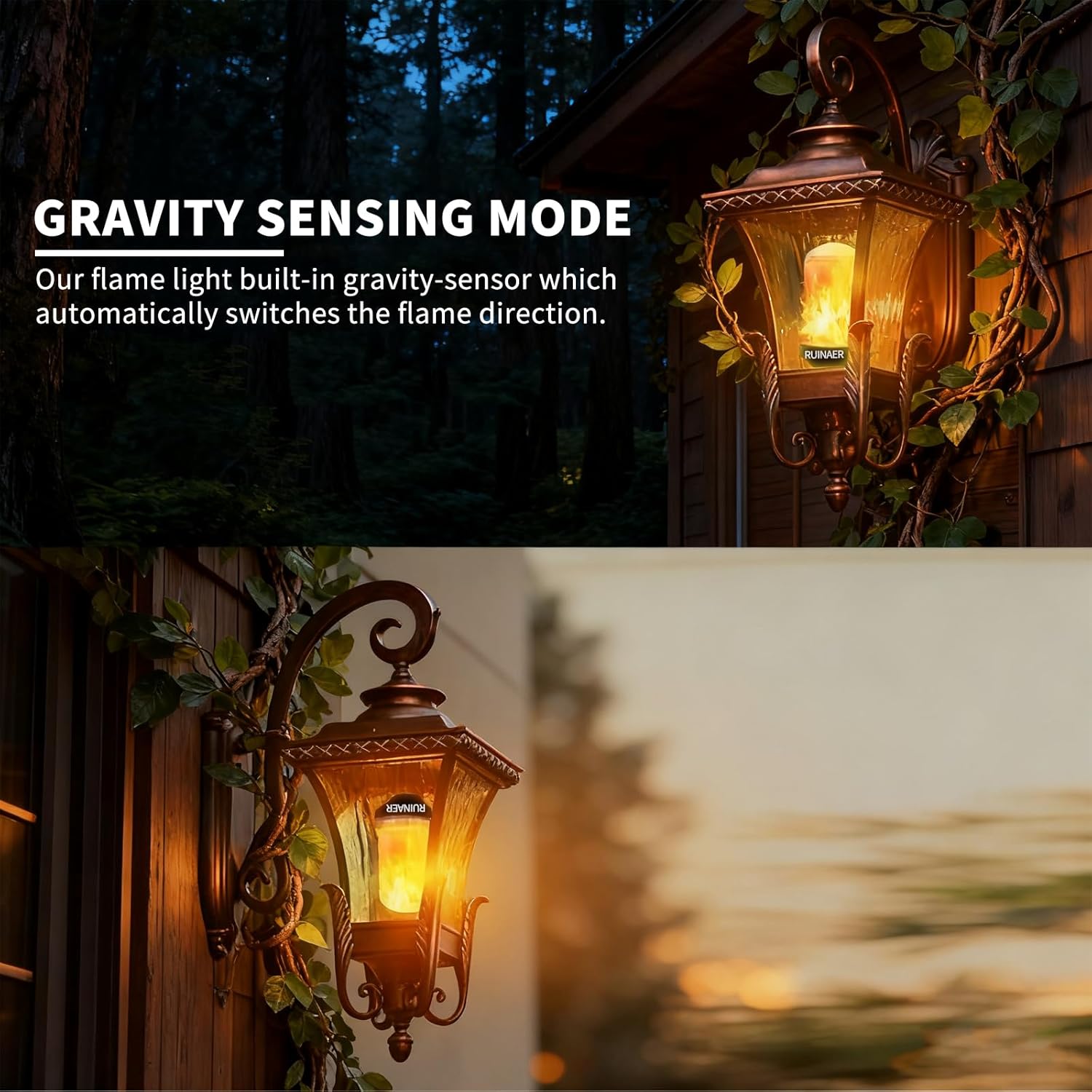 IYFFDFE-Flame Light Bulbs, 4 Modes Upside Down Flickering Light Bulb ...