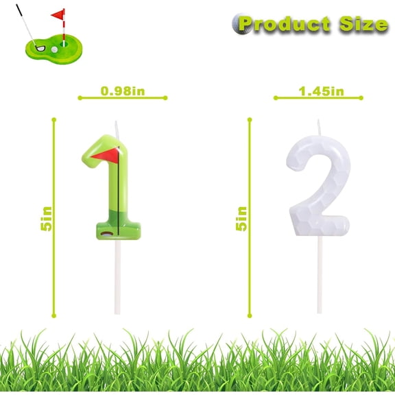 IYFFDFE-Golf Birthday Candle - Number 12 Candle for Golf Cake Topper, Sports Theme Birthday Party Decorations for Boys Girls
