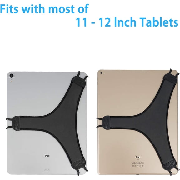 IYFFDFE-Hand Strap Holder Finger Grip with Soft PU, Compatible with iPad Pro 12.9" and More (Black)