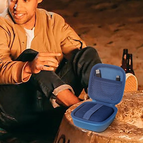 IYFFDFE-Hard Carrying Case Compatible with Tribit StormBox Micro/StormBox Micro 2 Bluetooth Speaker (Blue)
