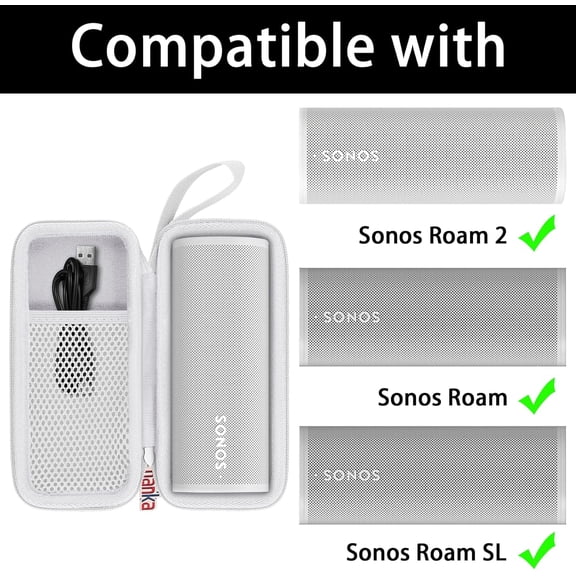 IYFFDFE-Hard Travel Case Replacement for Sonos Roam 2 / Sonos Roam Portable Smart Bluetooth Speaker