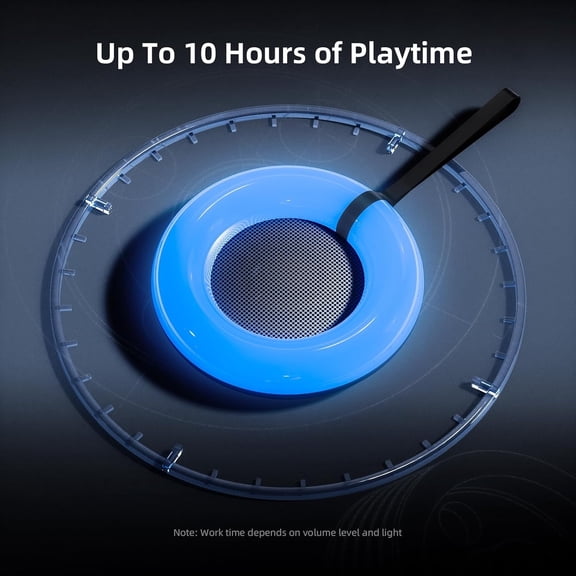 IYFFDFE-IPX7 Waterproof Speaker with Dynamic LED Light,Bluetooth Shower Speaker,Portable Bluetooth Speakers,Floating, True Wireless Stereo for Outdoor/Pool/Beach,BT5.3/TF-Card,Ideal Gifts(Black)