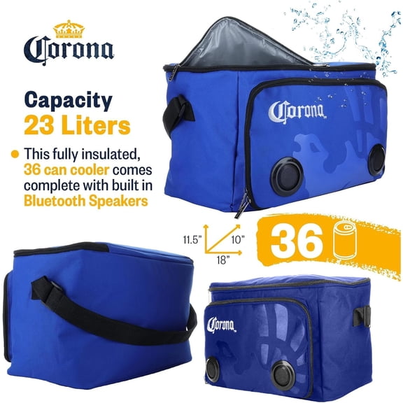 IYFFDFE-Insulated Cooler with Speakers  Holds 36 Cans, Modern Floating Design, Super Portable Travel Bag, Durable Bluetooth Speaker for Parties, Festivals, Boats, Beaches