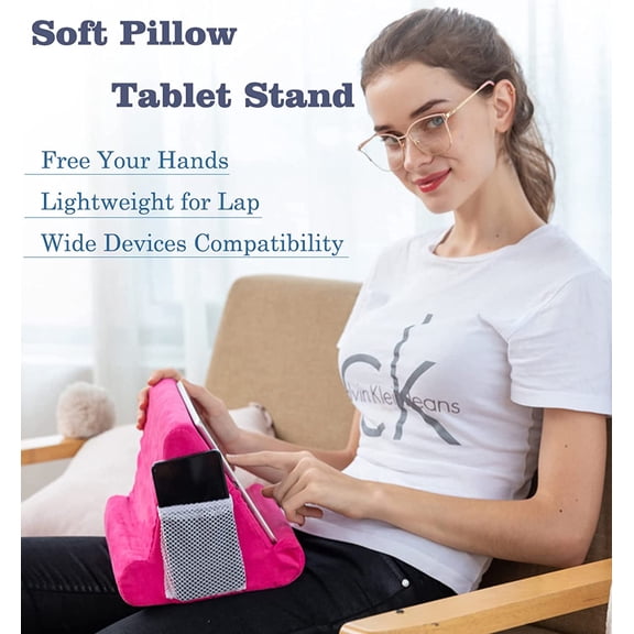 IYFFDFE-JoinHome Soft Pillow Tablet Pillow Holder for iPad, Phone, Mult-Angle Lap Stand (Black)