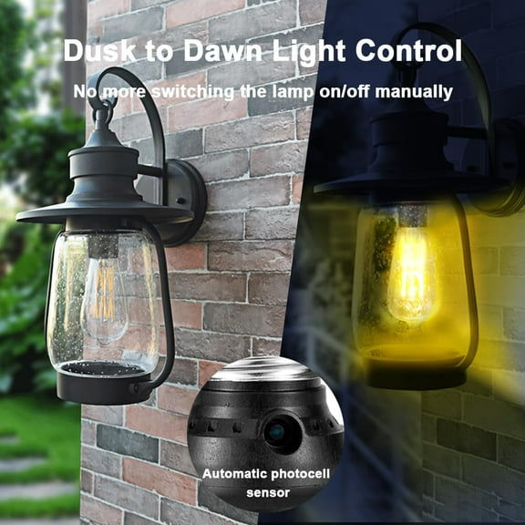 IYFFDFE-Light Sensor Socket, Dusk to Dawn Sensor Socket, E26 E27 Light Bulb Socket for Light Fixtures, Bulb Base Adapter for Outdoor Lighting, UL Listed, 2 Pack